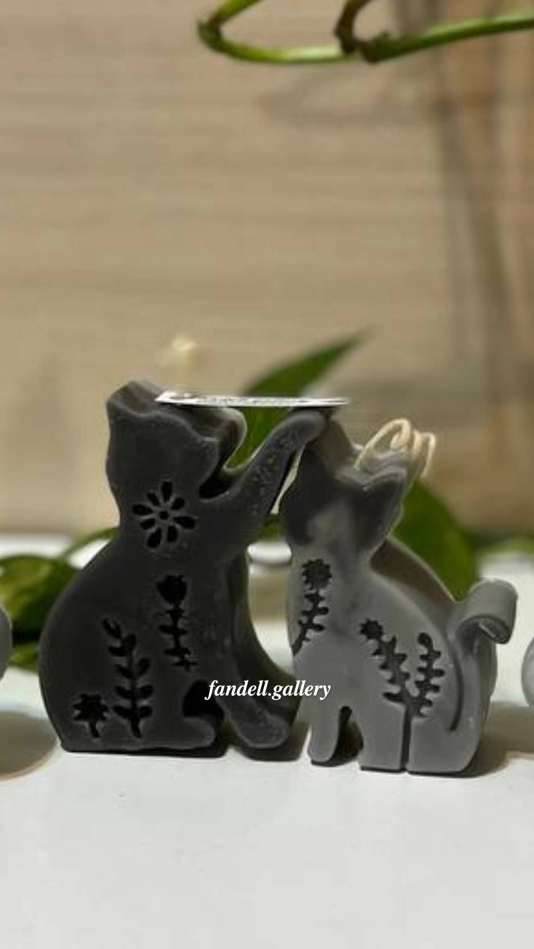شمع گربه ی مادر و کودک