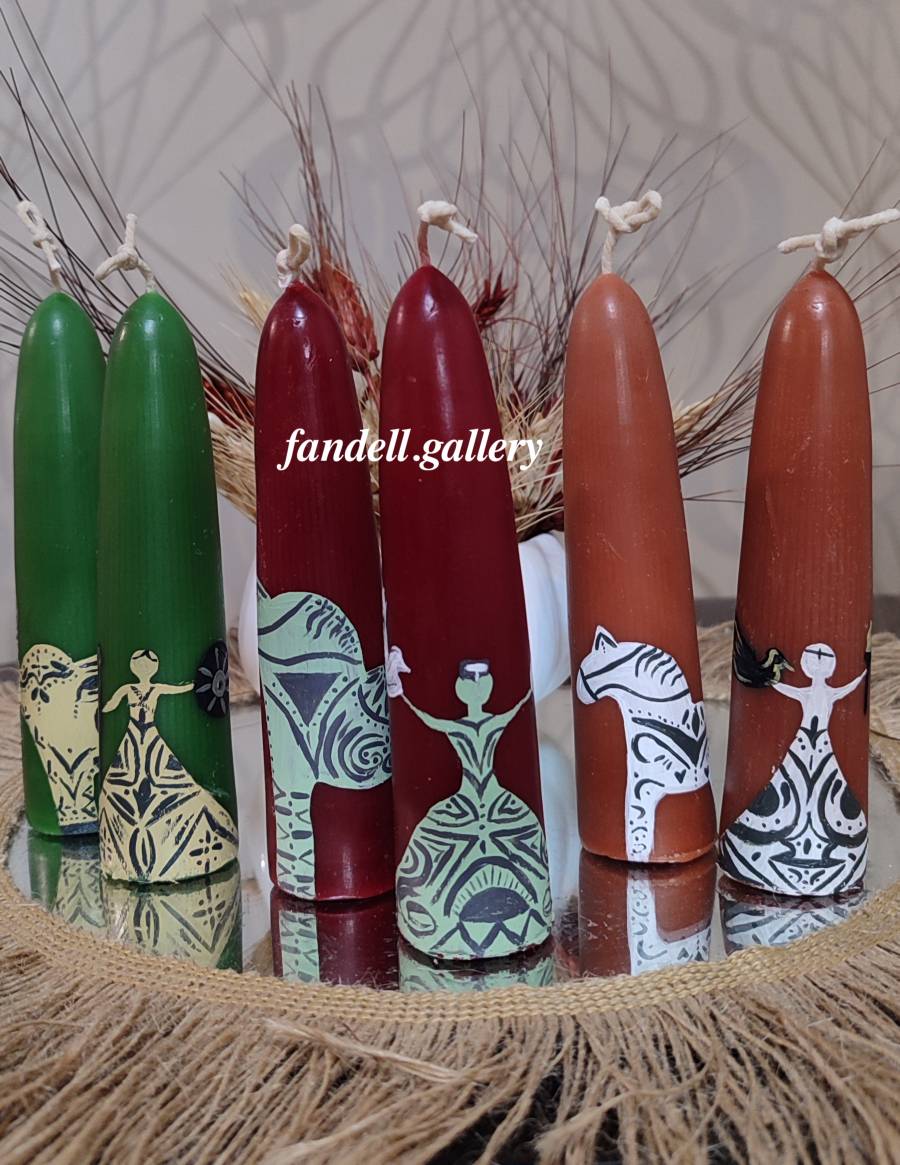 شمع کله قندی با نماد آزادی