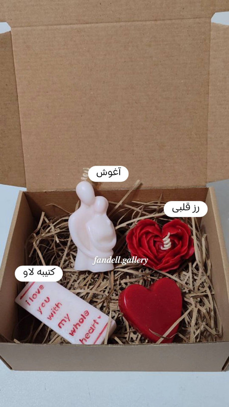 شمع گل رز قلبی